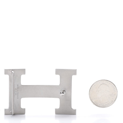 Hermes Polished Palladium 32mm H Belt Buckle Silver 2 of 4