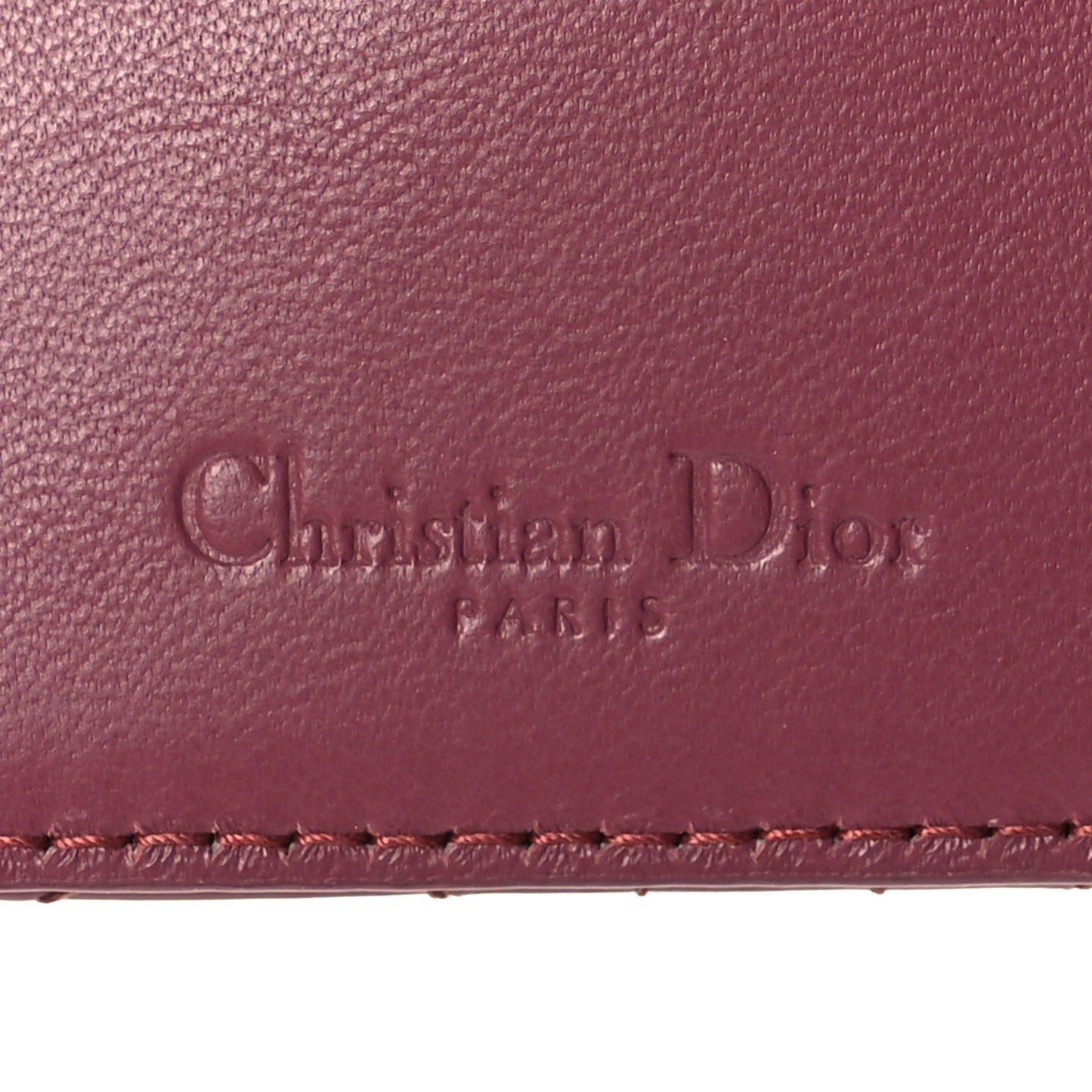 Patent Cannage Small Lady Dior Flap Card Holder Pink