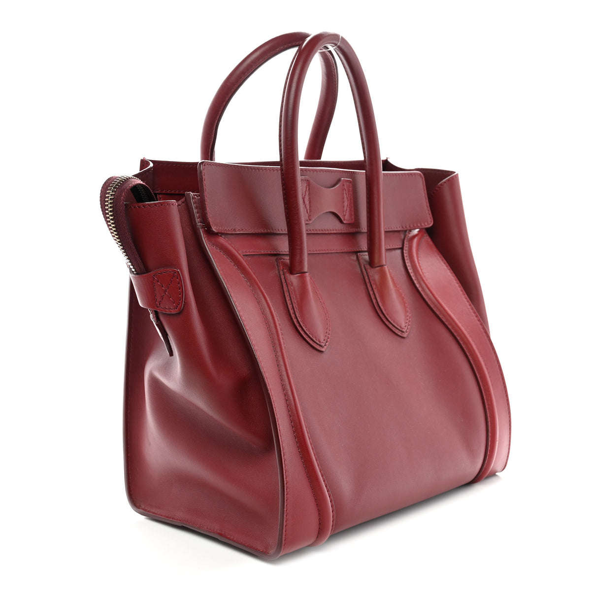 Celine Smooth Calfskin Mini Luggage Red 3 of 9
