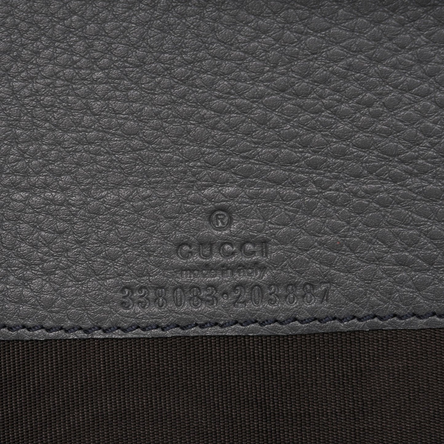 Pebbled Calfskin Soho Document Holder Grey