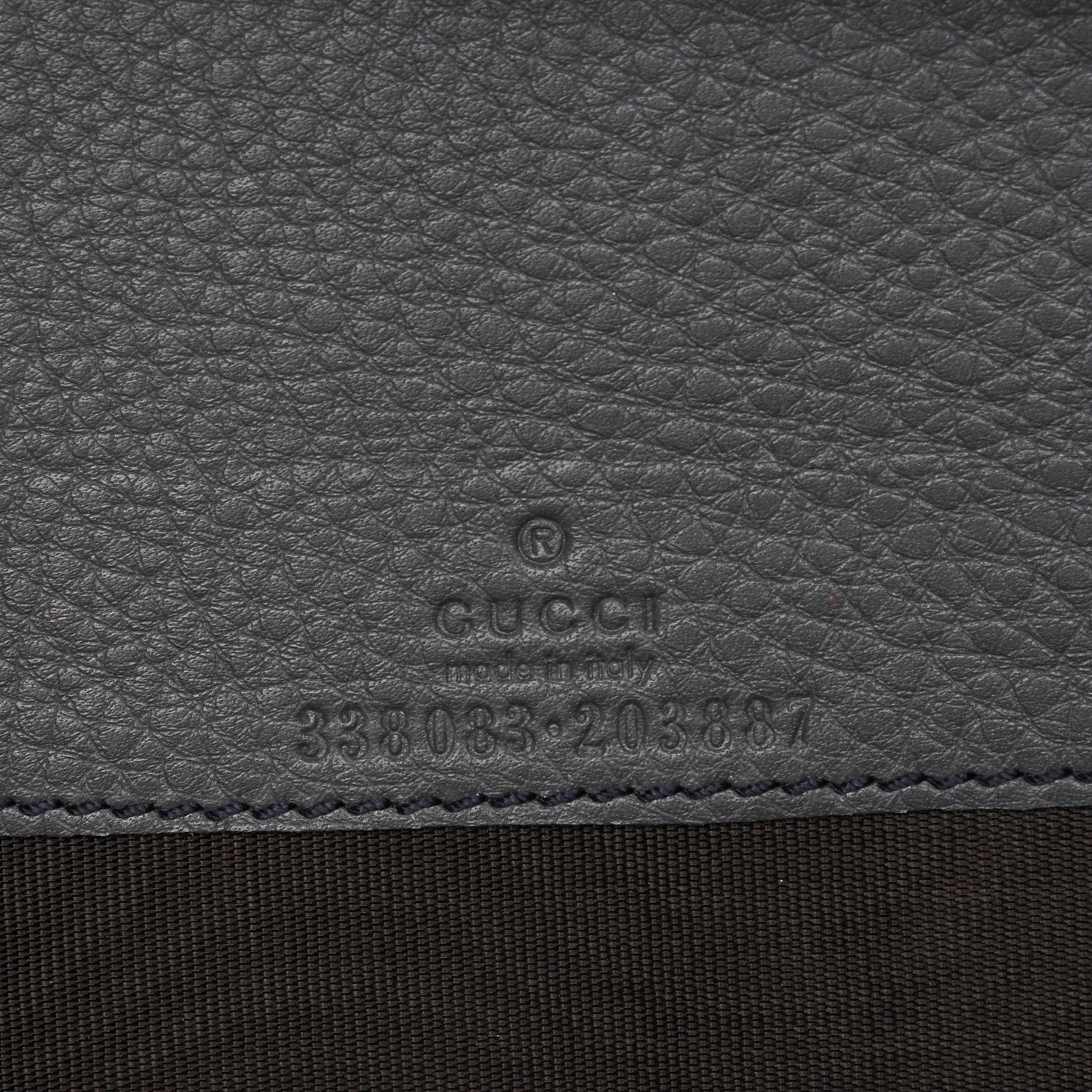 Gucci Pebbled Calfskin Soho Document Holder Grey 5 of 7