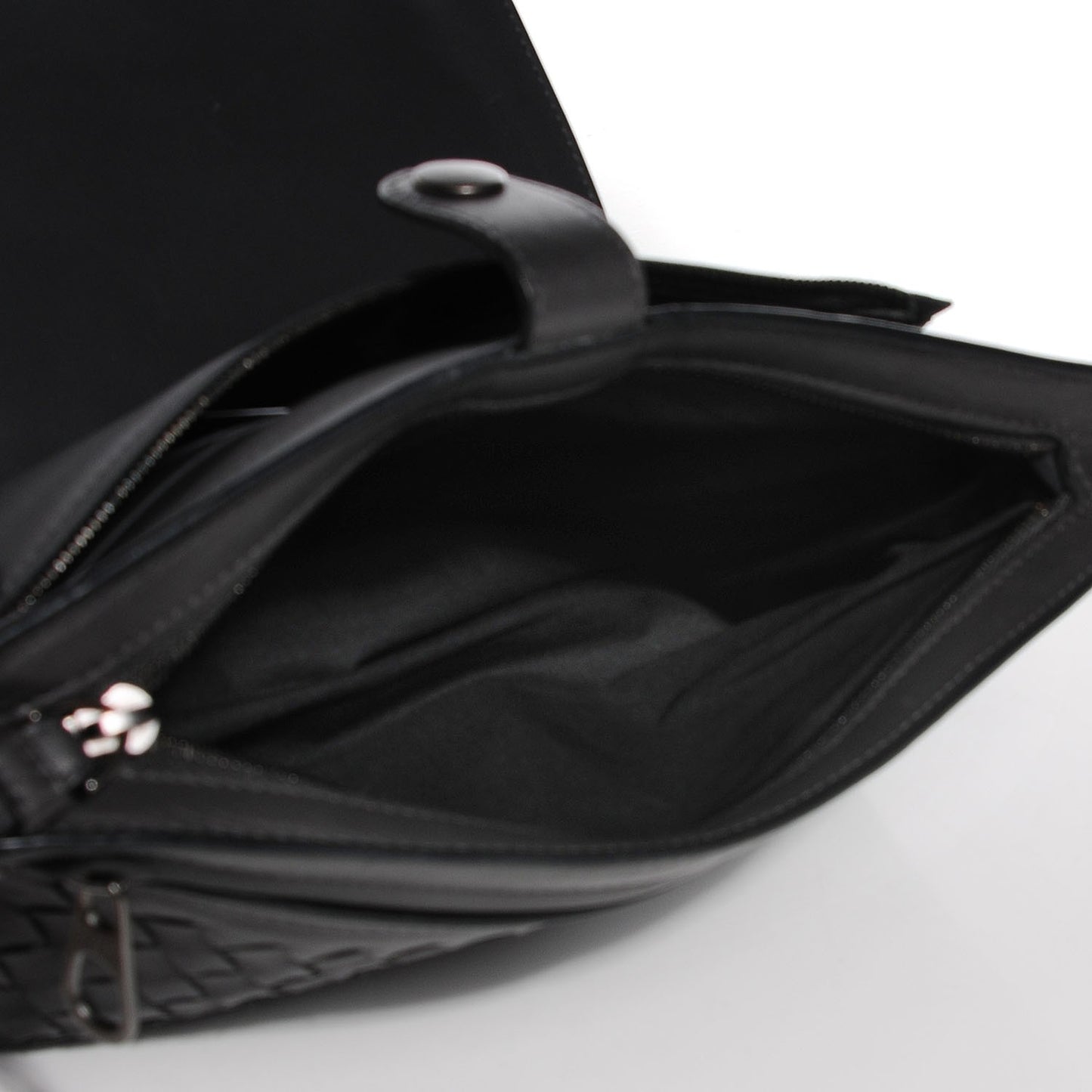 Light Calf Intrecciato Continental Wallet Ardoise
