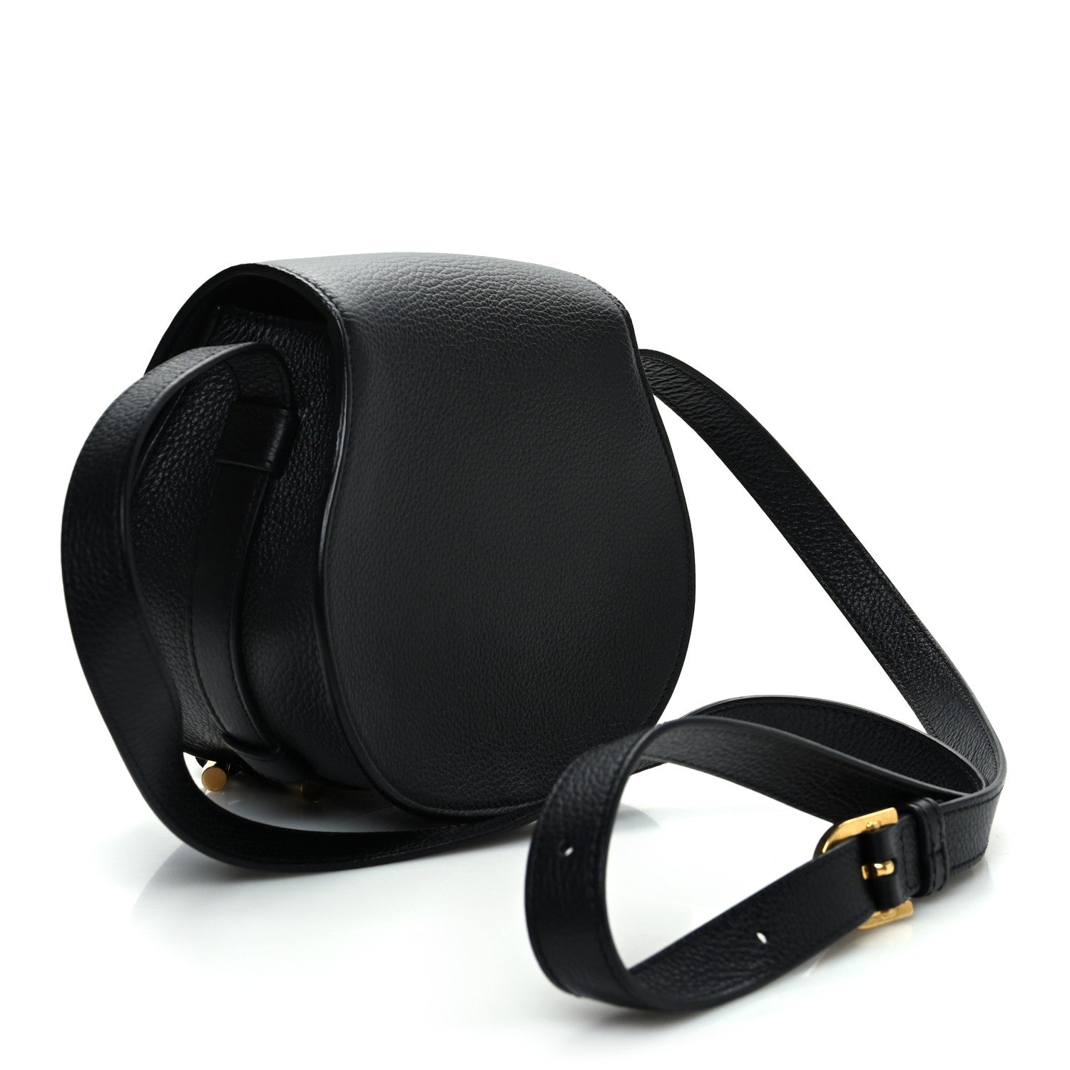 Chloe Grained Calfskin Small Marcie Saddle Bag Black 3 of 12