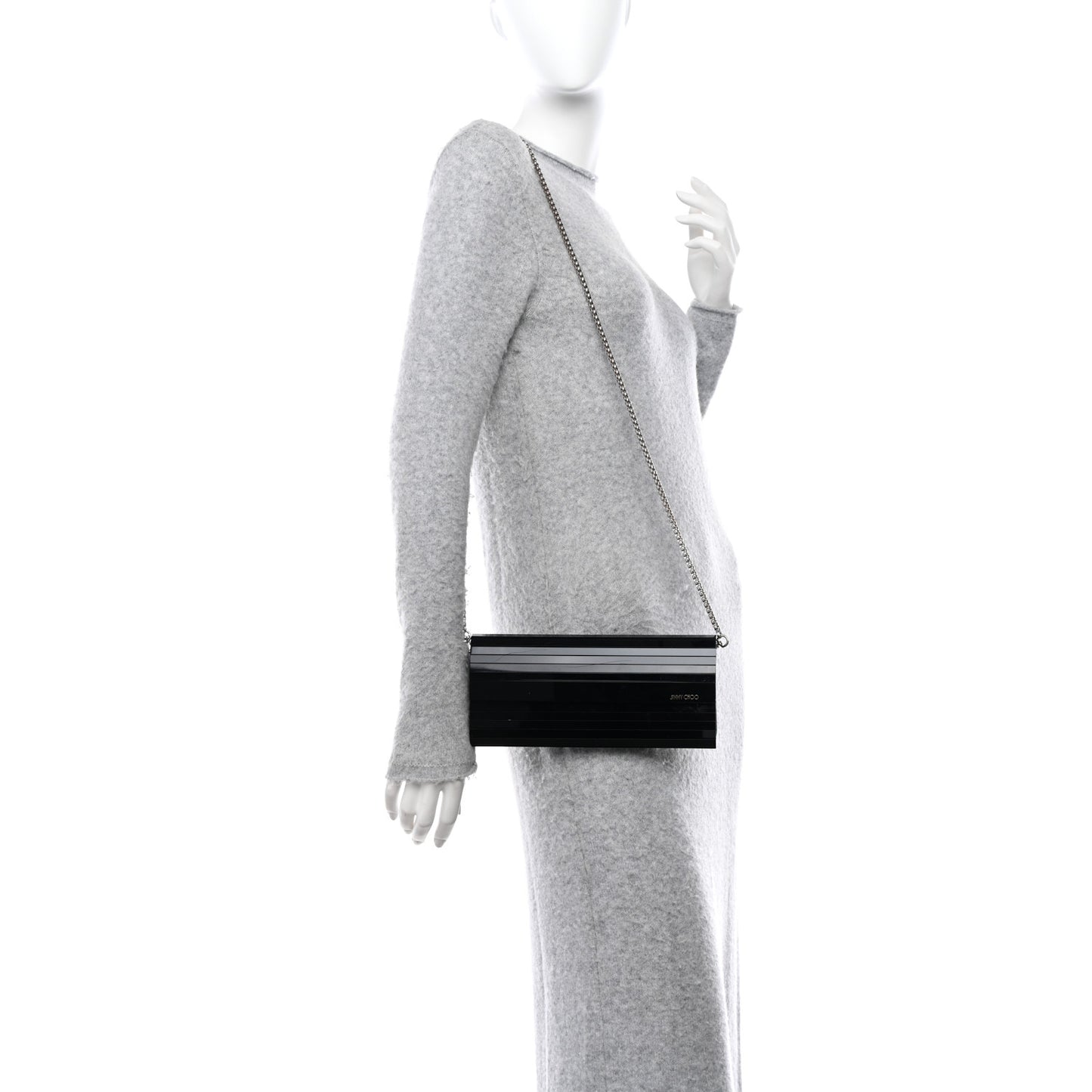 Acrylic Sweetie Clutch Black