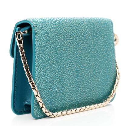 Bulgari Galuchat Serpenti Forever Miniature Bag Charm Green 3 of 7