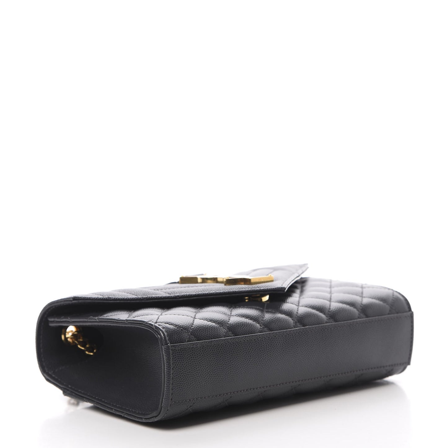 Grain De Poudre Textured Mixed Matelasse Triquilt Small Monogram Satchel Dark Smoke