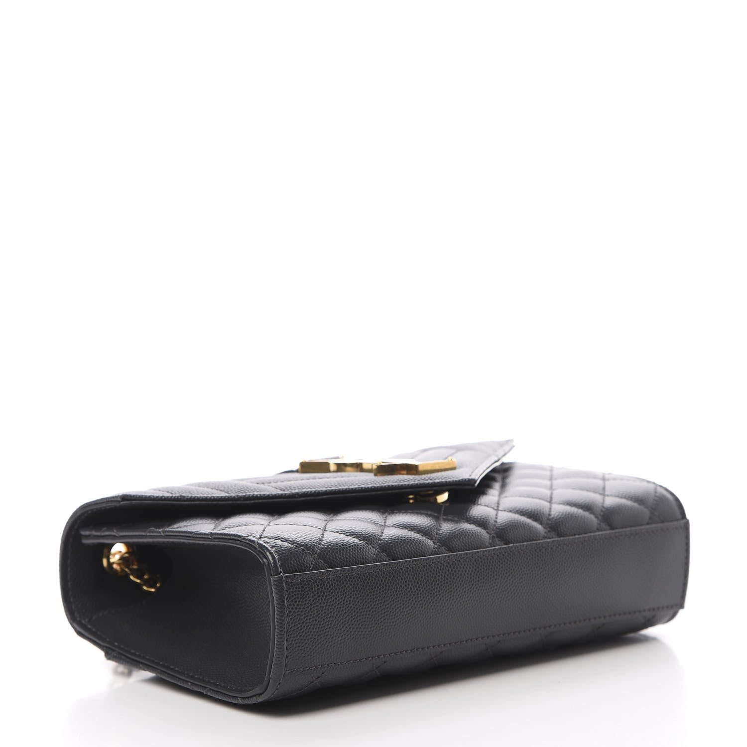 Saint Laurent Grain De Poudre Textured Mixed Matelasse Triquilt Small Monogram Satchel Dark Smoke 4 of 12