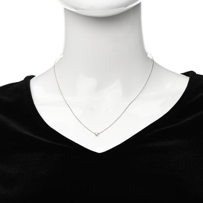 Tiffany Platinum Diamond .12ct Lucida Pendant Necklace 2 of 5