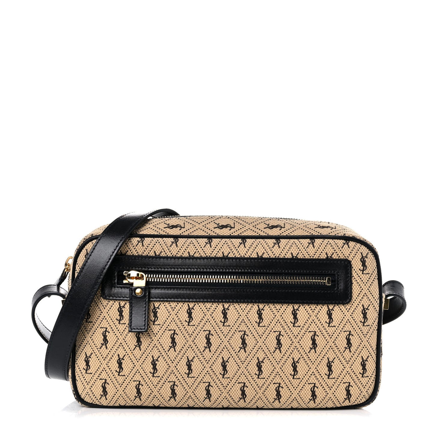 Canvas Monogram All Over Camera Bag Beige