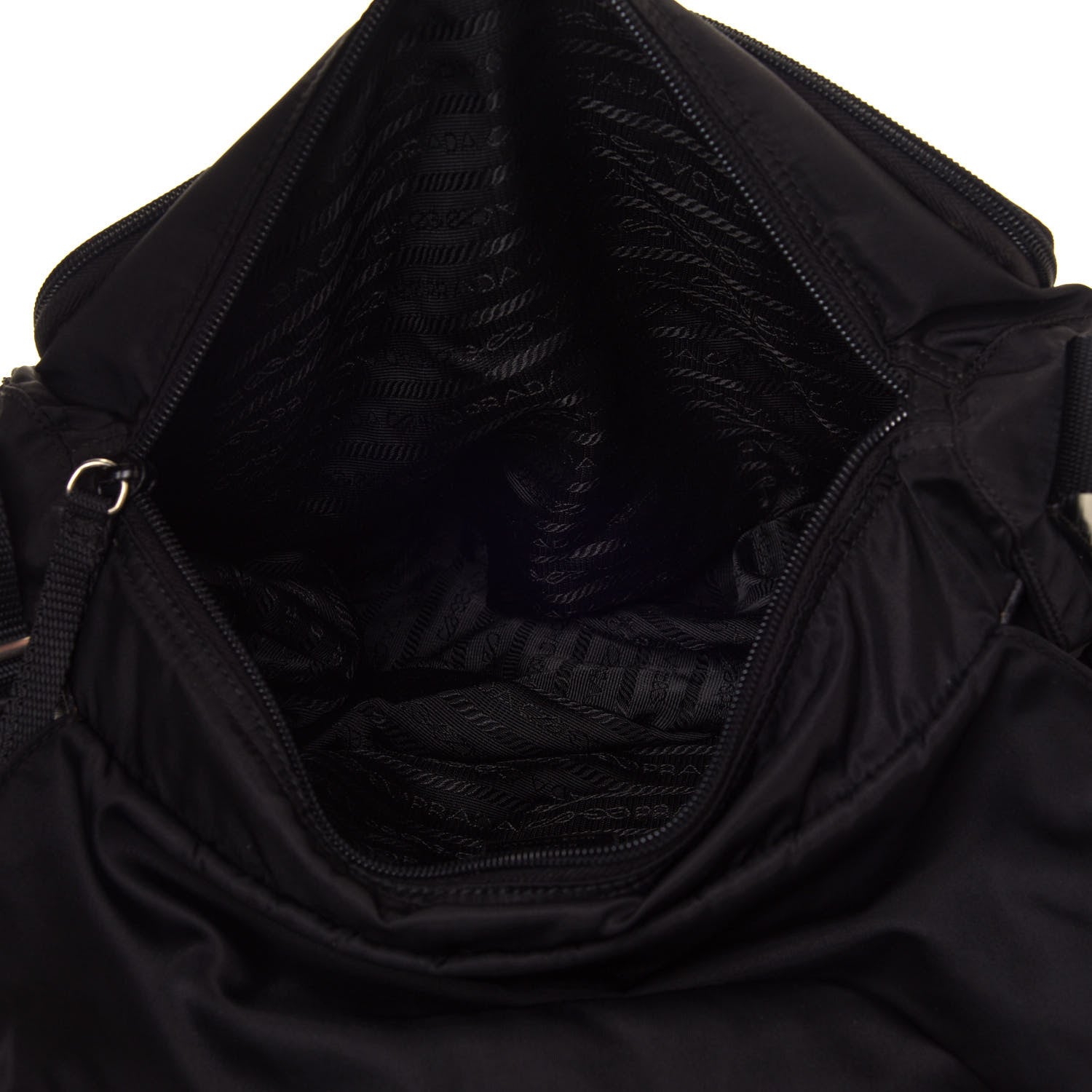 Prada Nylon Vela Messenger Bag Black 4 of 16