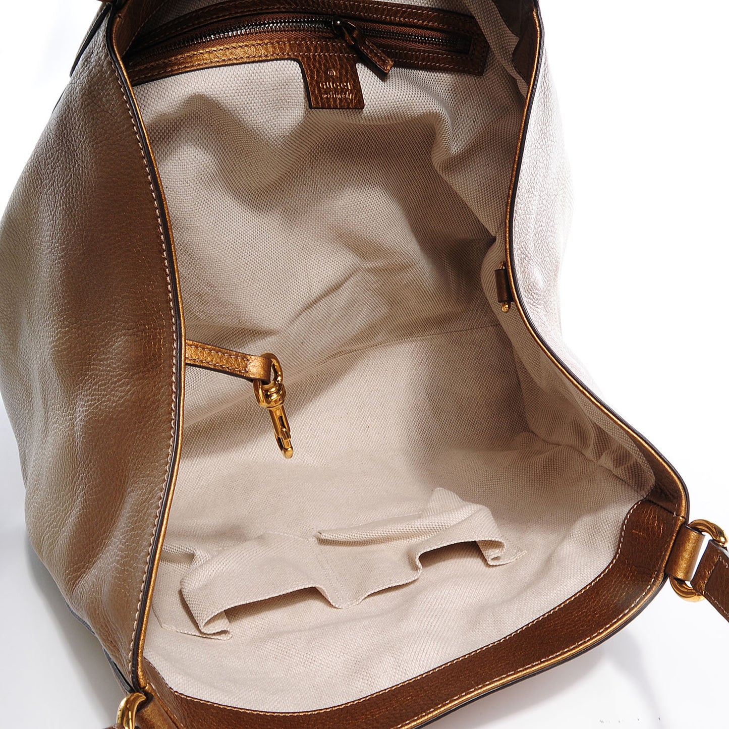 Metallic Pebbled Calfskin Medium Soho Shoulder Bag Gold Ombre