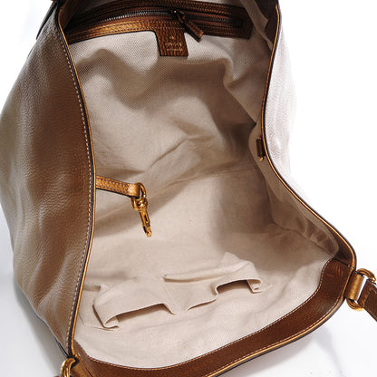 Gucci Metallic Pebbled Calfskin Medium Soho Shoulder Bag Gold Ombre 6 of 8