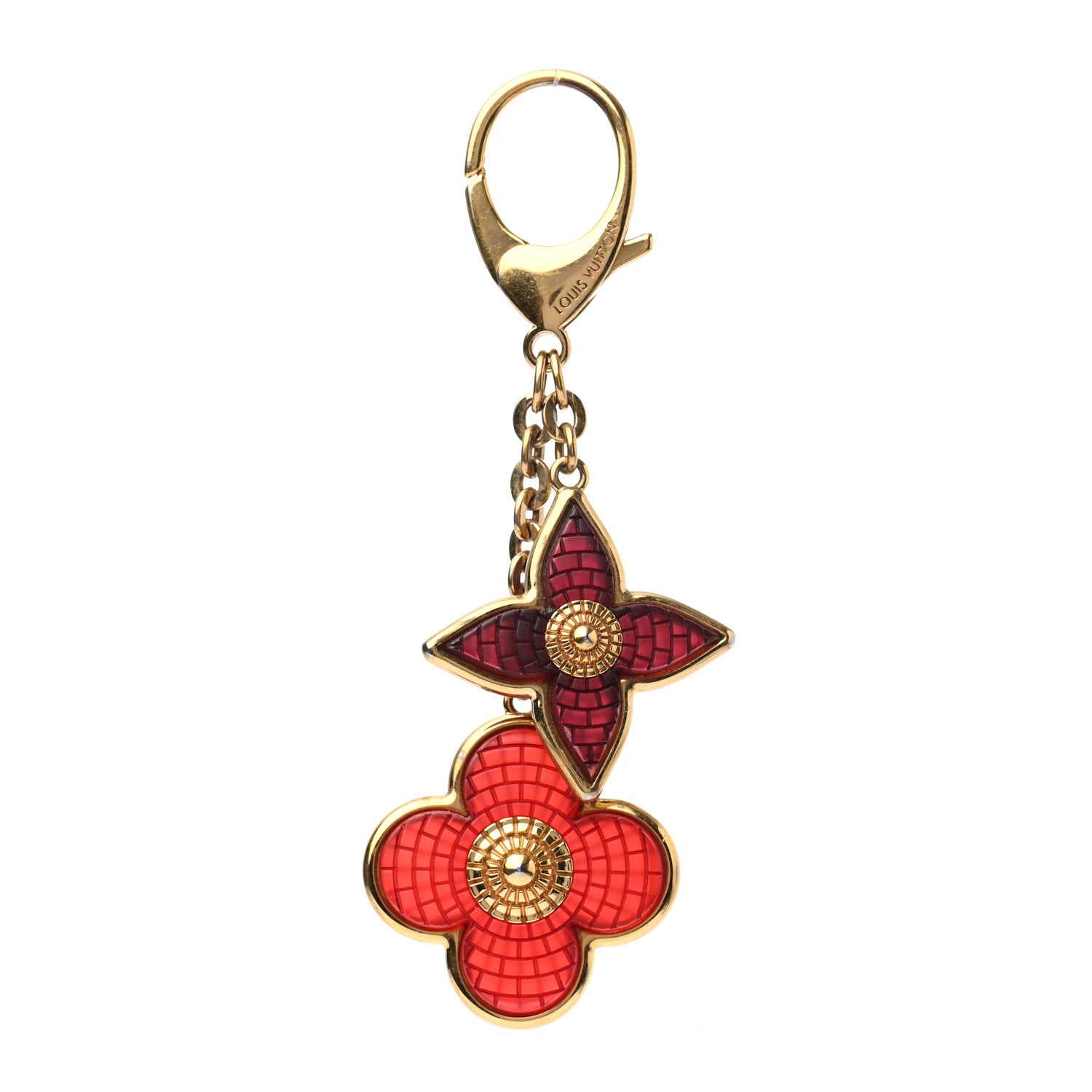 Louis Vuitton Metal Resin Mosaique Bag Charm Red 1 of 5