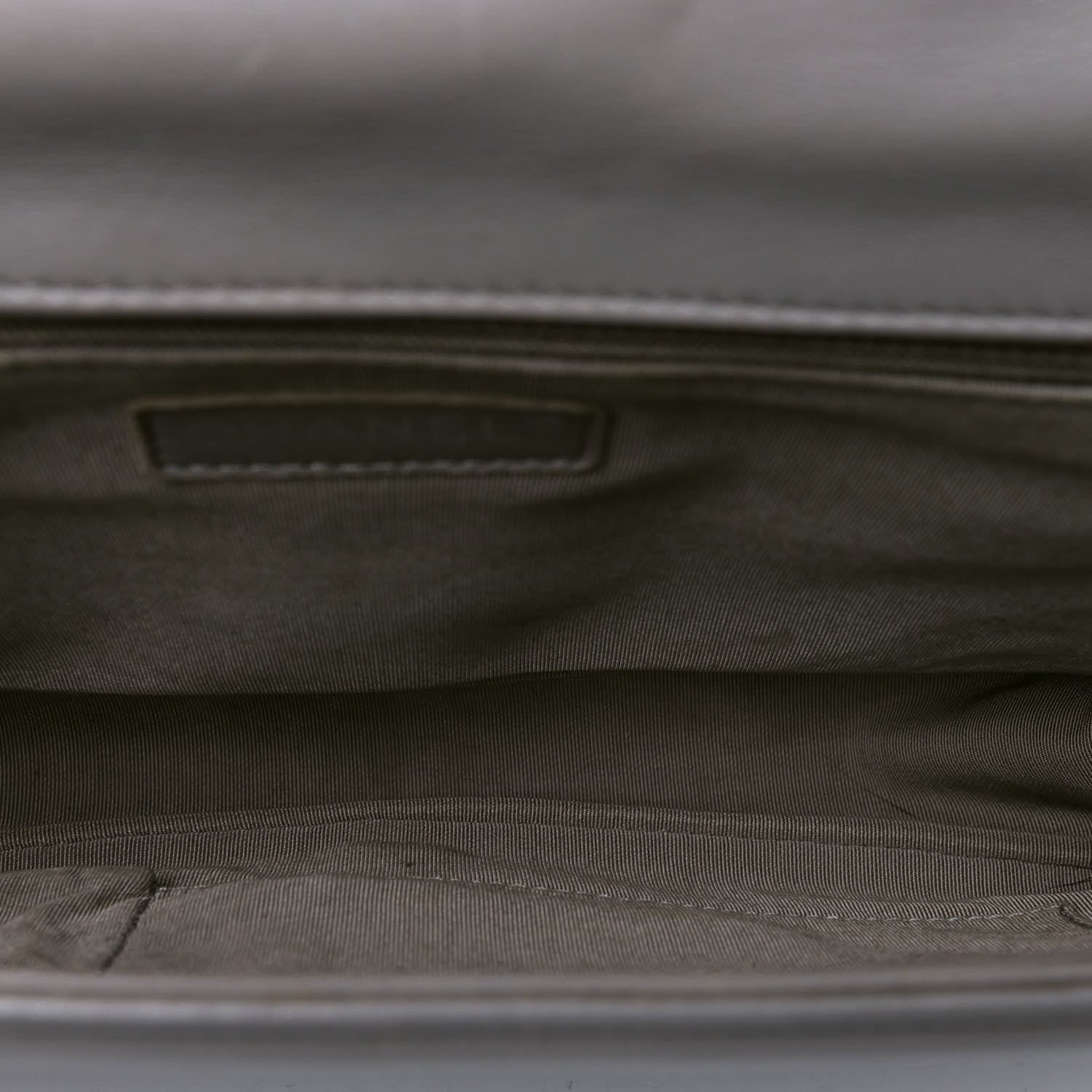 Chanel Calfskin Ombre Quilted Large Boy Flap Grey Beige 8 of 8