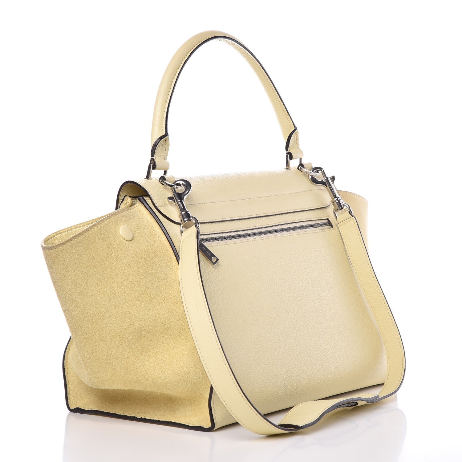 Celine Drummed Calfskin Suede Medium Trapeze Butter 11 of 24
