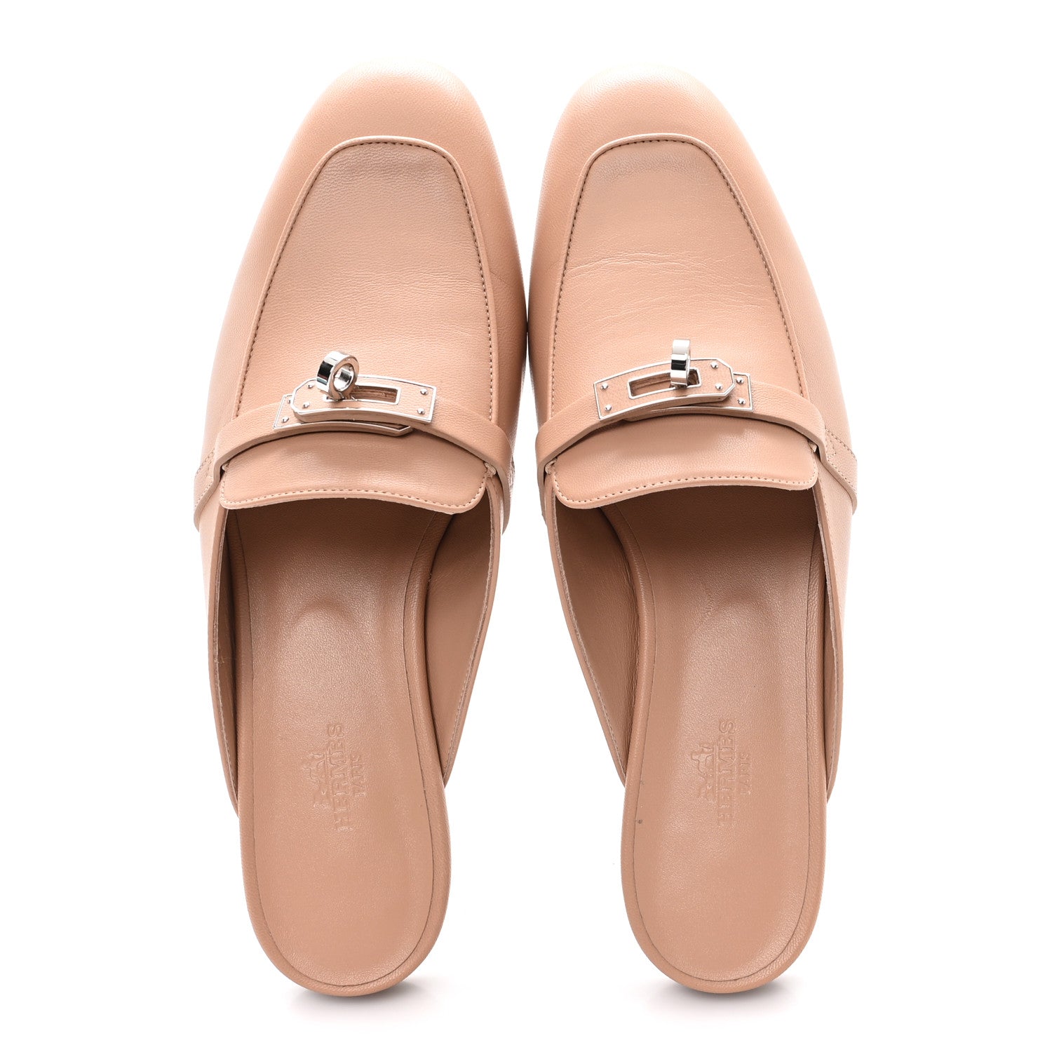 Hermes Calfskin Oz Mules 39 Beige Nude 2 of 10