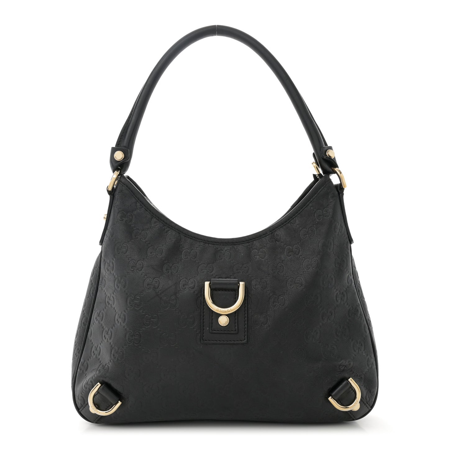 Guccissima Medium Abbey D Ring Hobo Black