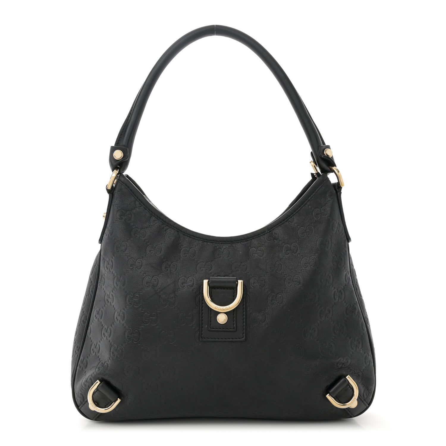 Gucci Guccissima Medium Abbey D Ring Hobo Black 1 of 13