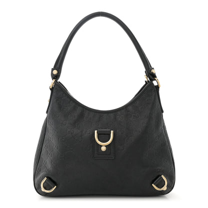 Gucci Guccissima Medium Abbey D Ring Hobo Black 1 of 13