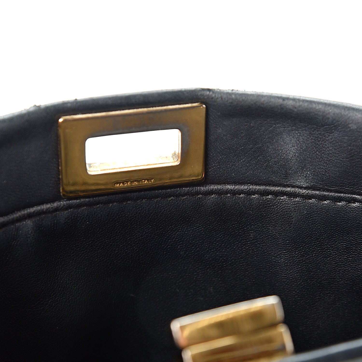 Fendi Nappa Mini Peekaboo Iconic Satchel Black 9 of 16