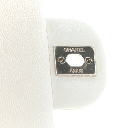 Chanel Caviar Quilted Flap Clutch White 8 of 12