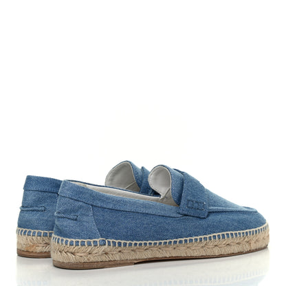 Hermes Denim Canvas Womens Trip Espadrilles 37 Bleu Clair 4 of 10