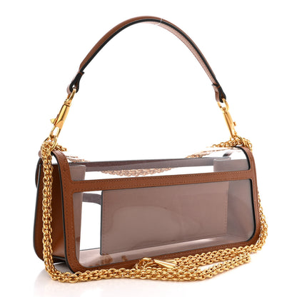 Valentino Garavani PVC Nappa Vlogo Loco Shoulder Bag Trasparente Selleria 3 of 10