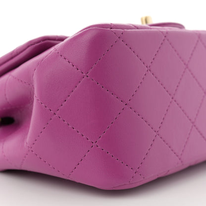 Chanel Lambskin Quilted Mini Square Flap Purple 9 of 11