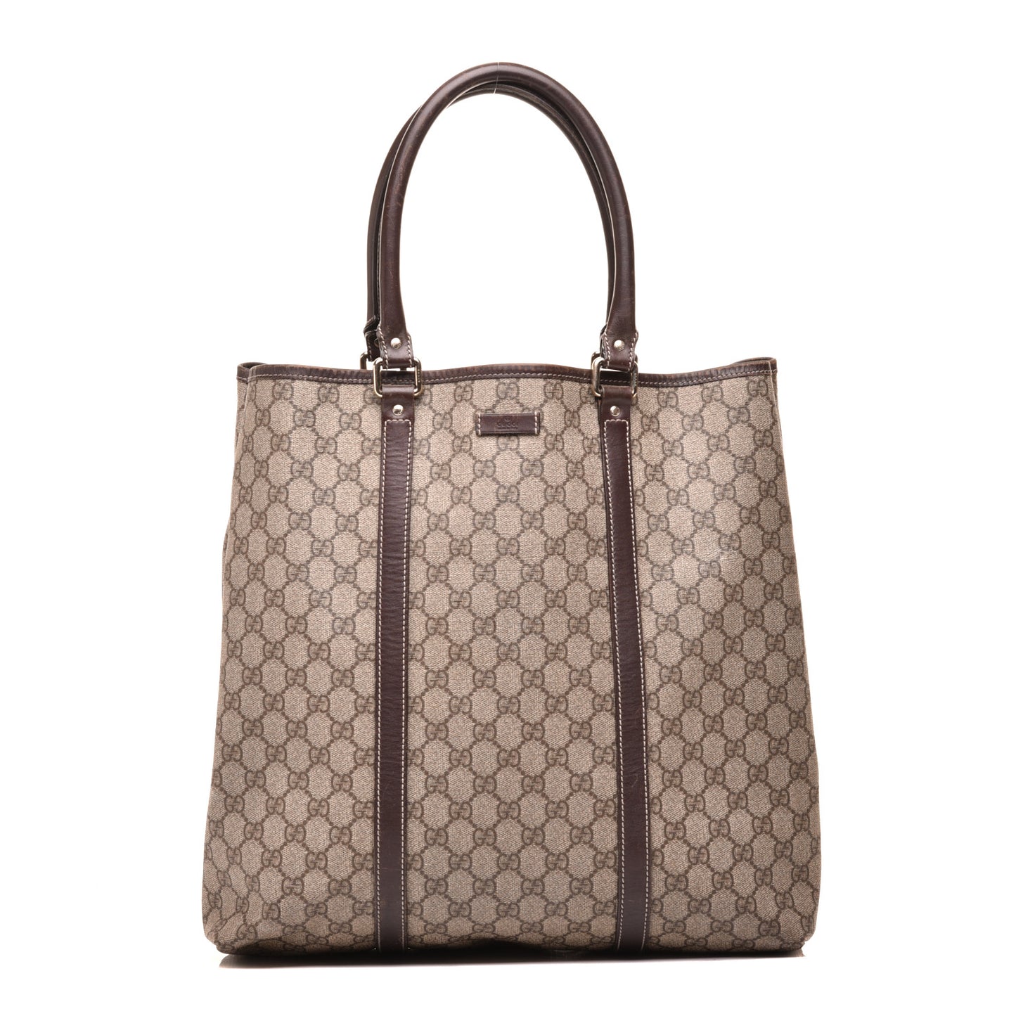 GG Plus Monogram Joy Vertical Tote Dark Brown