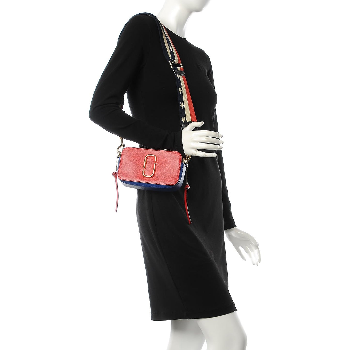 Calfskin Snapshot Double Zip Small Camera Bag Multi