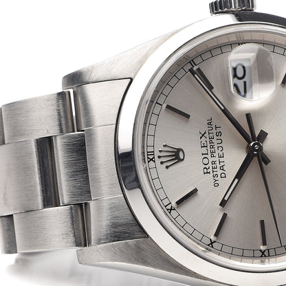 Rolex Stainless Steel 36mm Oyster Perpetual Datejust Watch Silver 16200 8 of 8