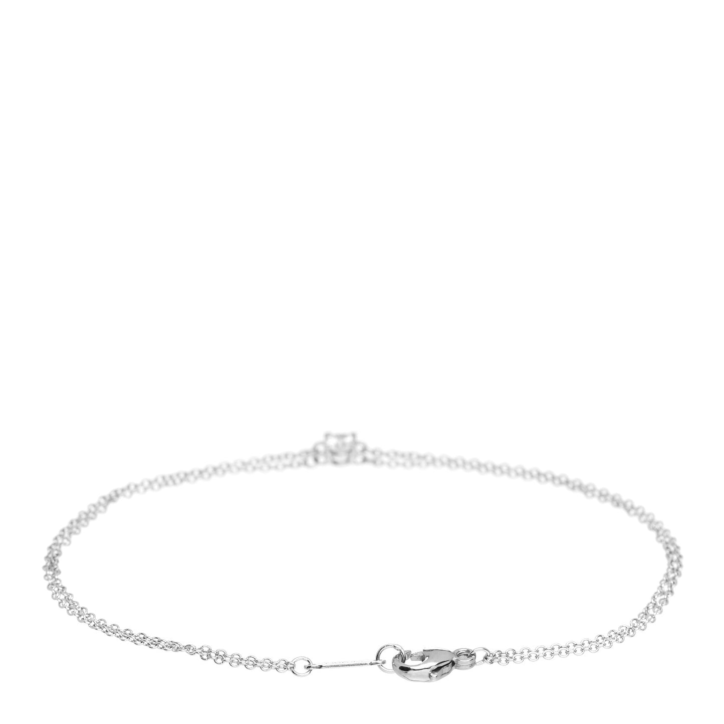 Platinum Diamond .17ct Double Chain Solitaire Bracelet