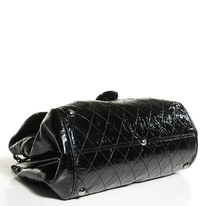 Chanel Patent Quilted Ritz Flap Bag Black 4 of 8