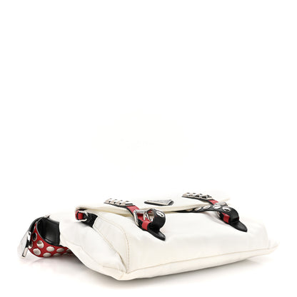 Prada Nylon New Vela Studded Messenger White Fuoco 4 of 9
