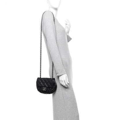 Chanel Washed Lambskin Quilted Mini Chain Around Flap Black 2 of 13