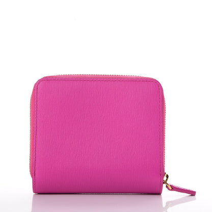 MCM Coated Canvas Zip Around Wallet Electric Pink 4 of 20