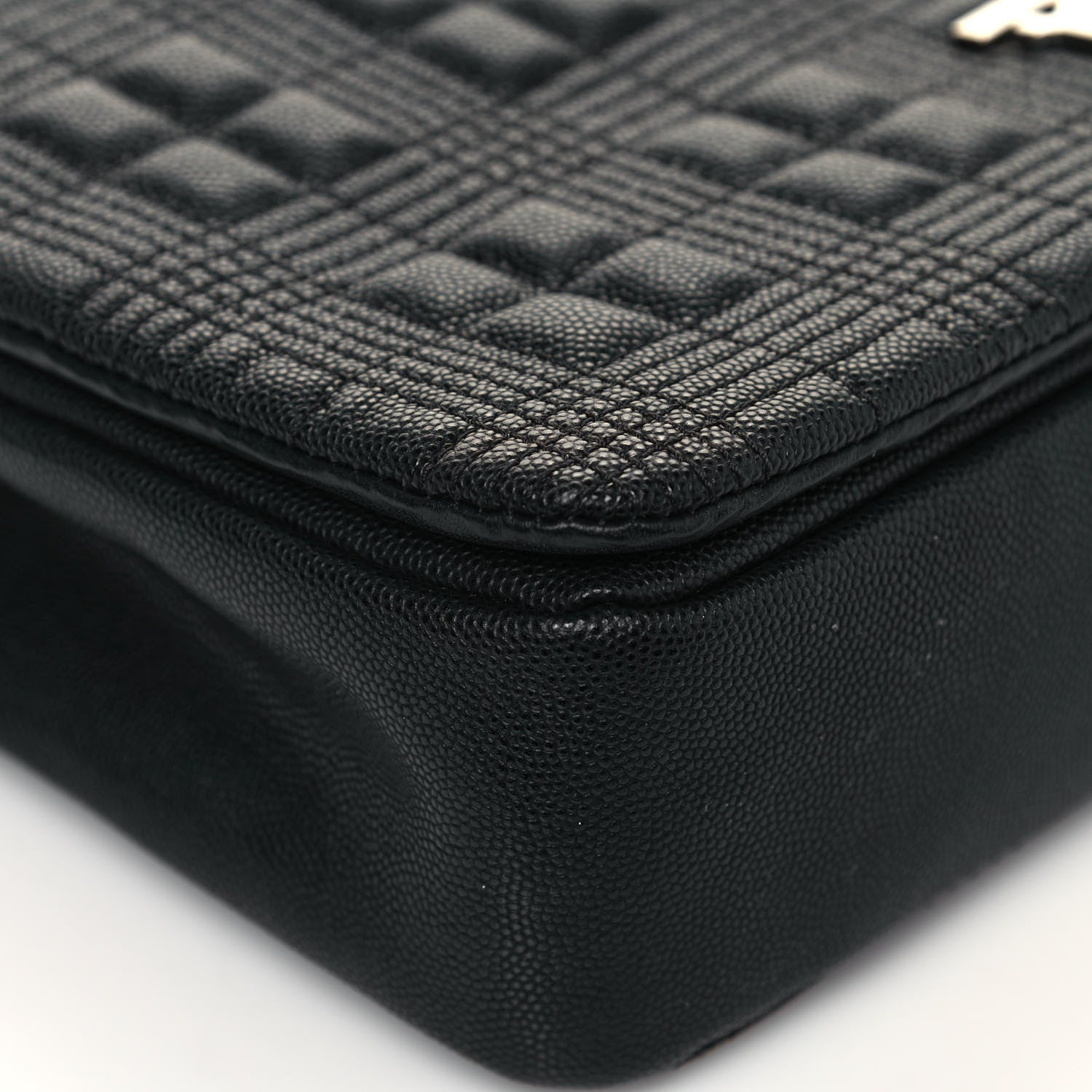 Burberry Grainy Calfskin Quilted Medium Lola Bag Black 8 of 16