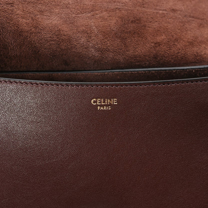 Celine Shiny Lambskin Soft Triomphe Little Half Moon Bag Deep Brown 5 of 8