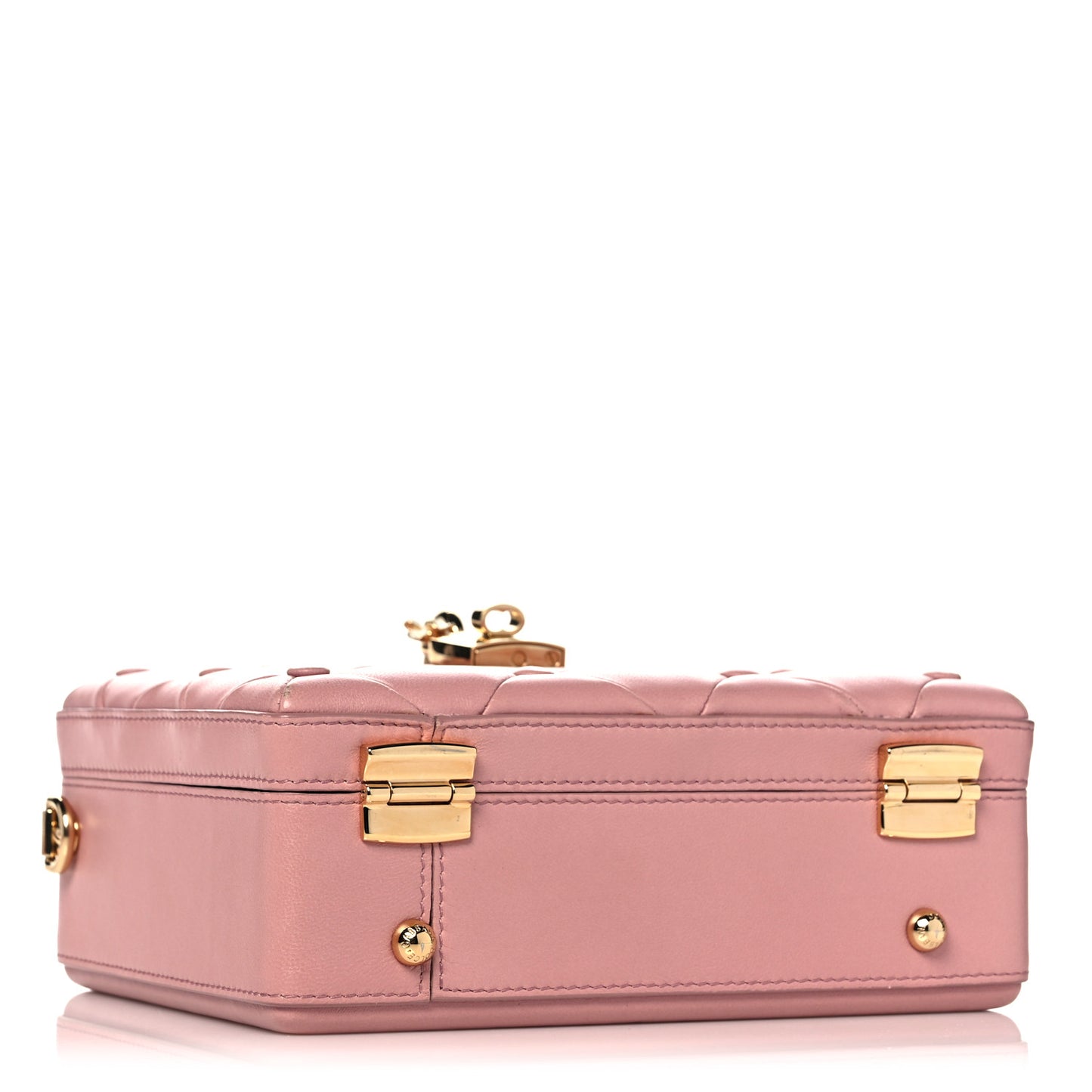 Lambskin Quilted Box Bag Pink