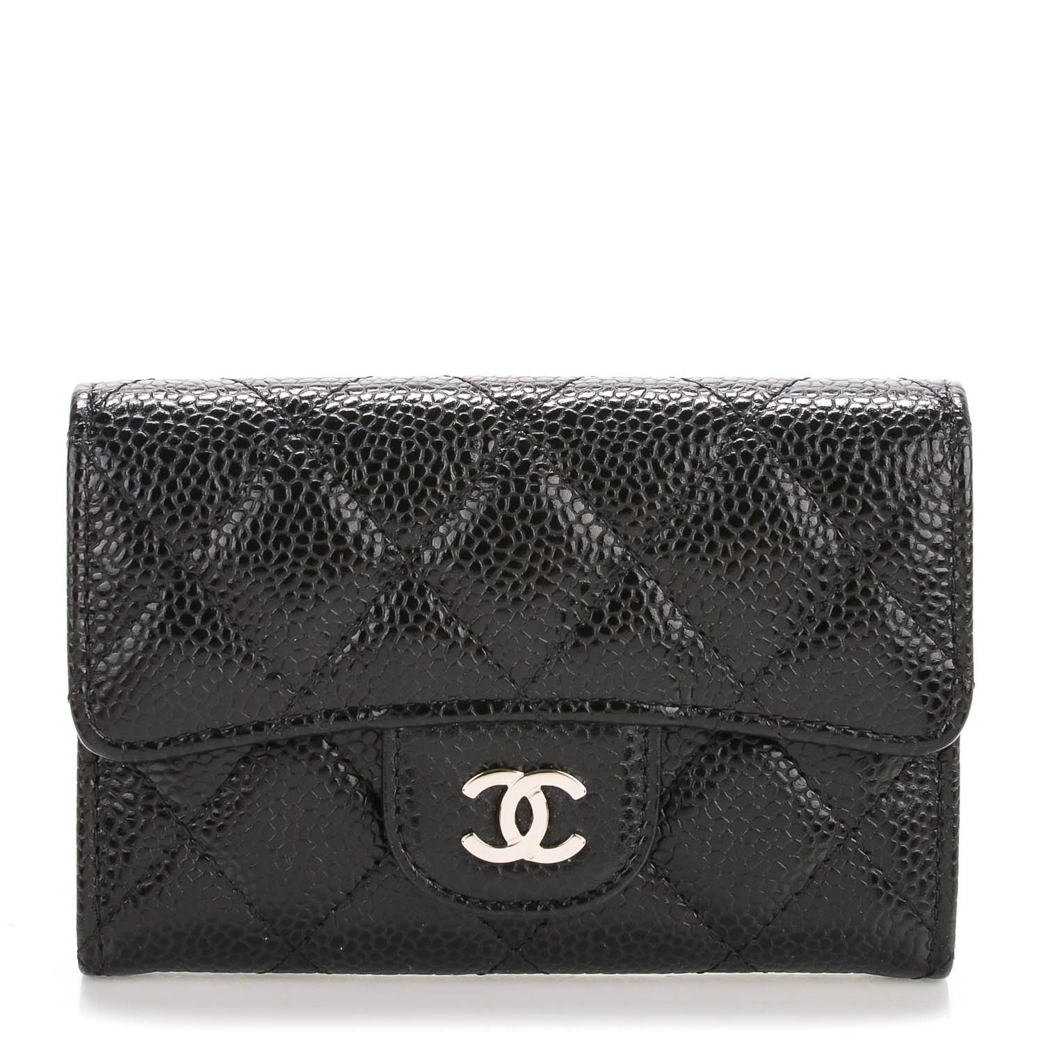 Chanel Caviar Quilted Flap Card Holder Black 1 of 8