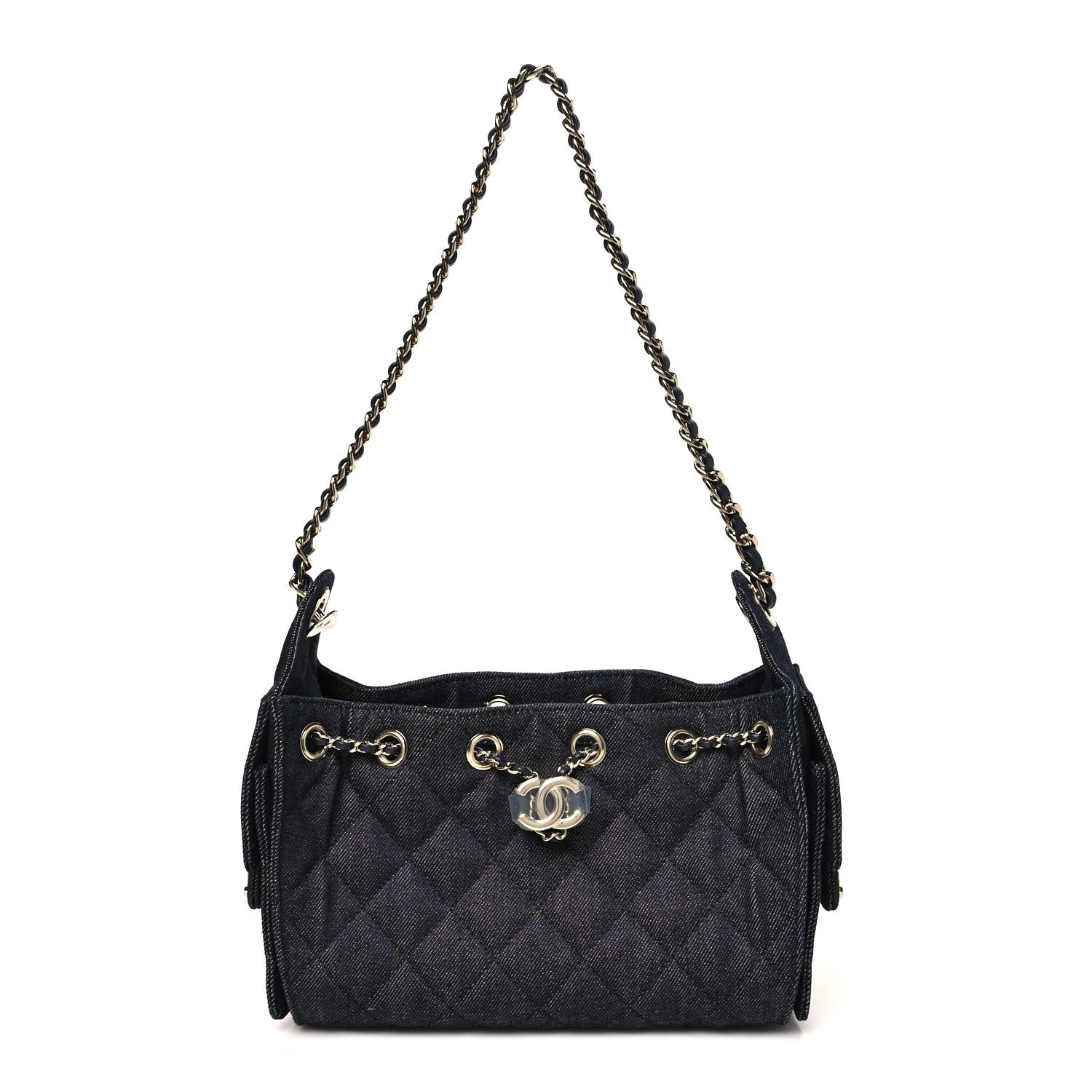 Chanel Denim Quilted Mini Chanel 25 Handbag Dark Blue 1 of 10