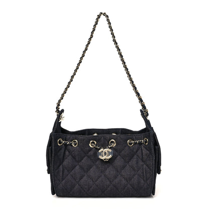Chanel Denim Quilted Mini Chanel 25 Handbag Dark Blue 1 of 10