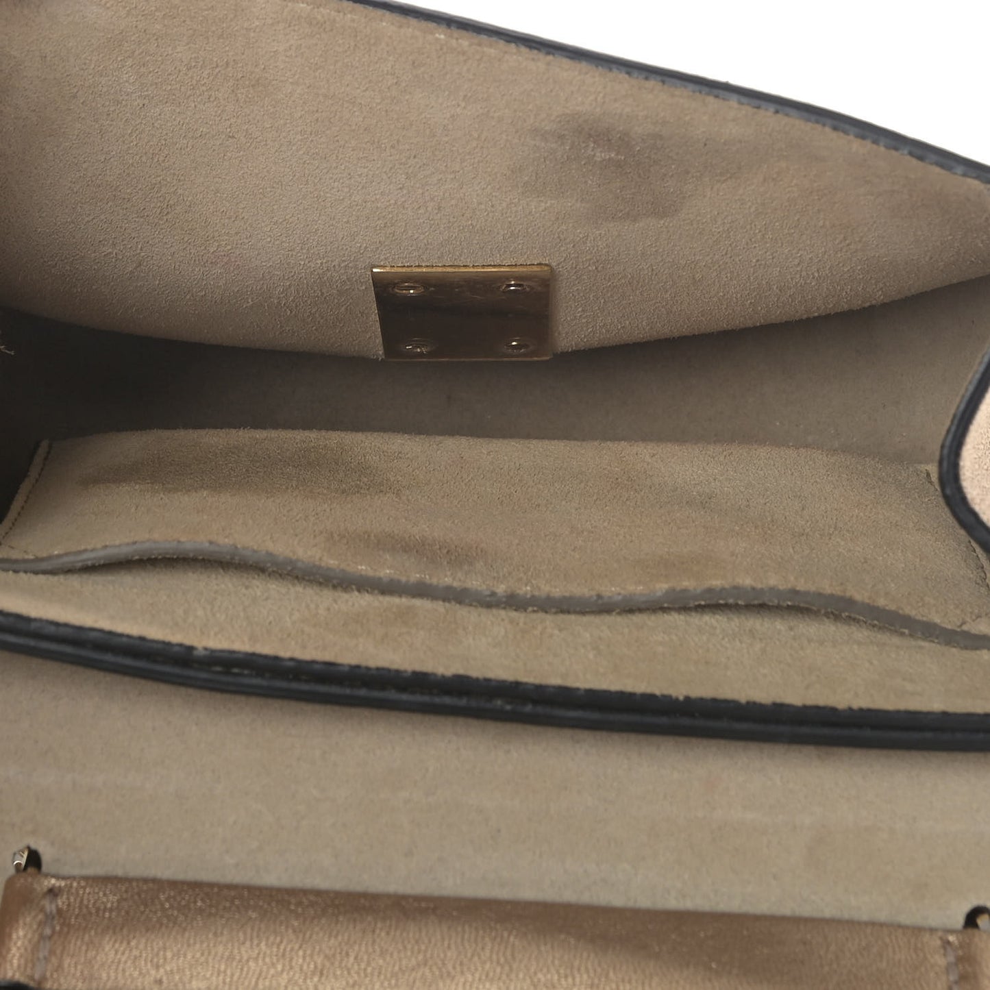 Metallic Goatskin Mini Drew Shoulder Bag Abstract Gold