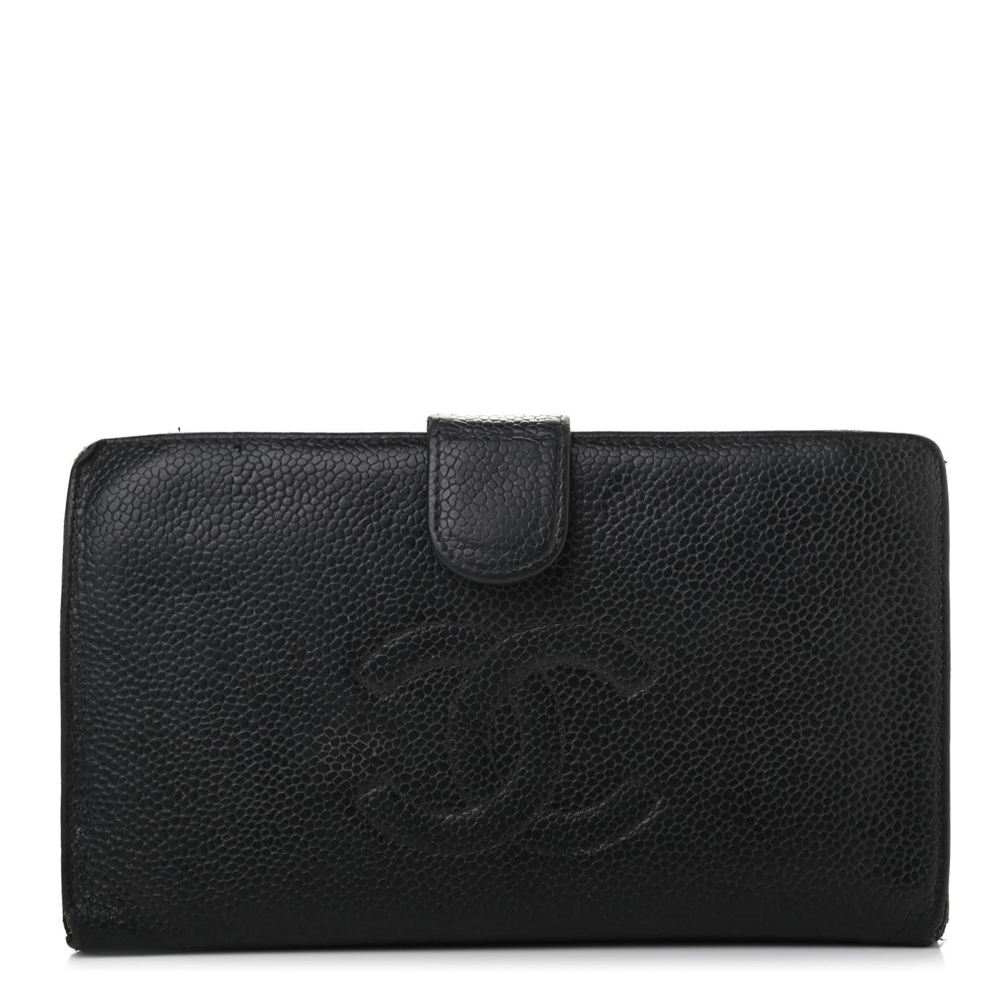 Caviar Timeless CC French Wallet Black