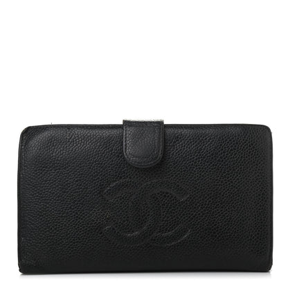 Chanel Caviar Timeless CC French Wallet Black 1 of 8