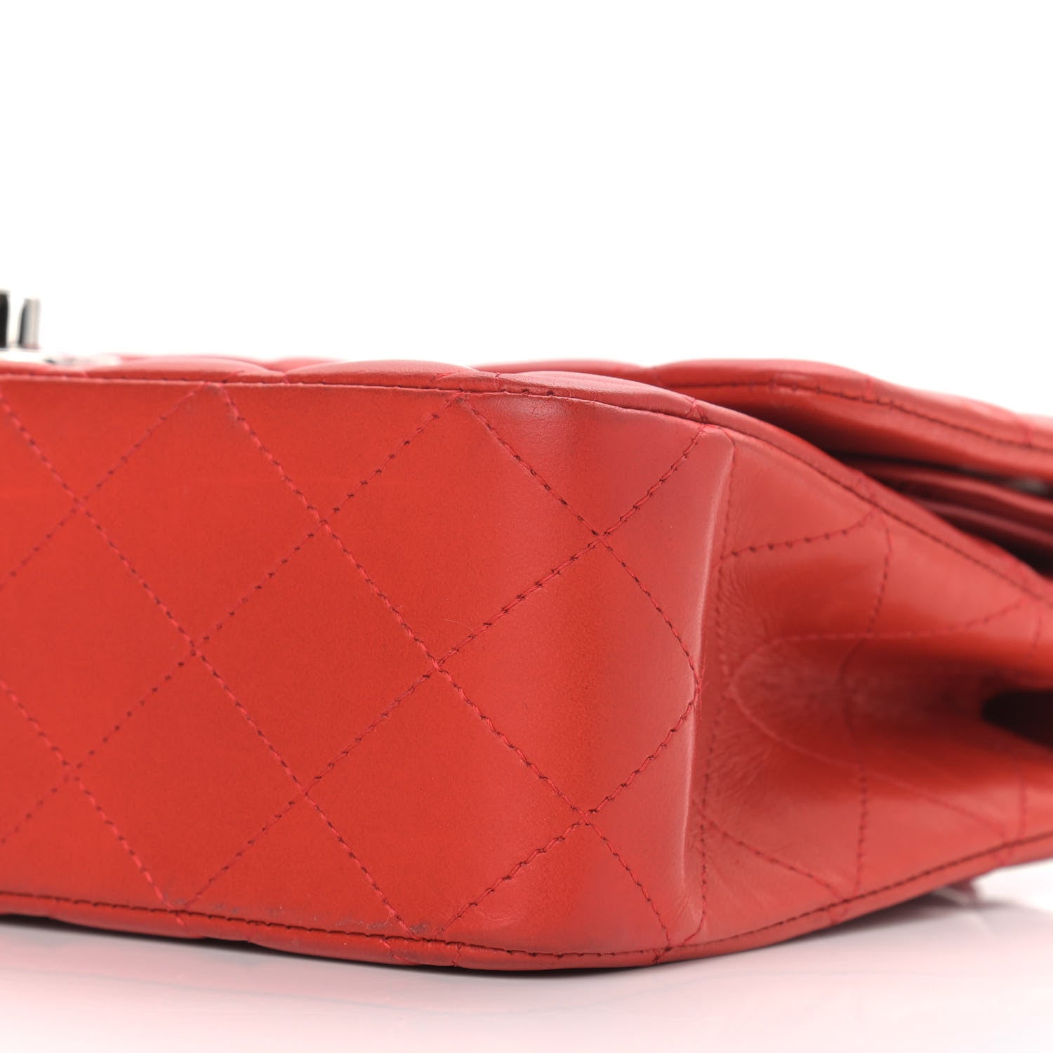 Chanel Lambskin Quilted Medium Double Flap Red 9 of 11