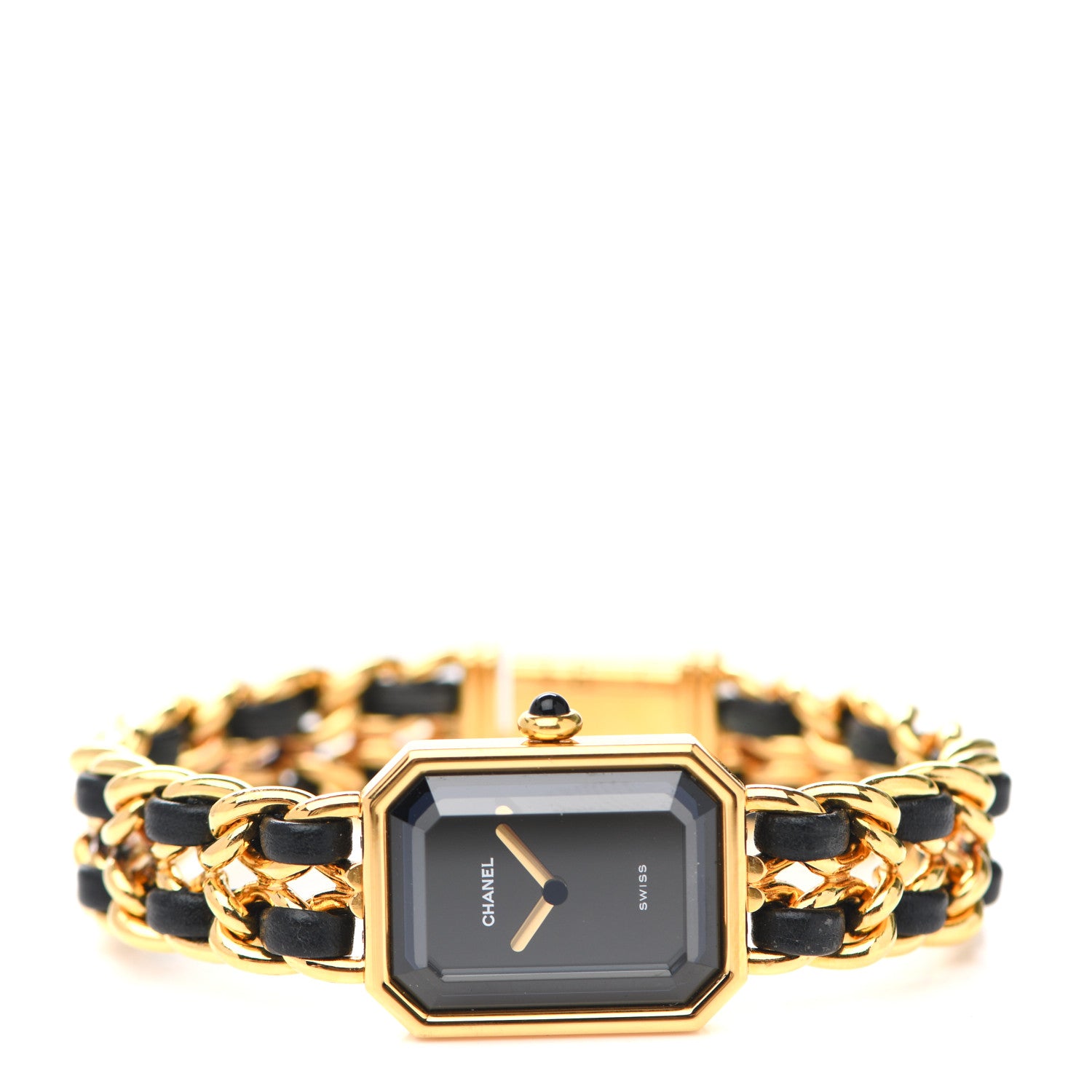 Chanel Stainless Steel Lambskin 20mm Chain Premiere Quartz Watch Gold L 2 of 4