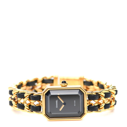 Chanel Stainless Steel Lambskin 20mm Chain Premiere Quartz Watch Gold L 2 of 4
