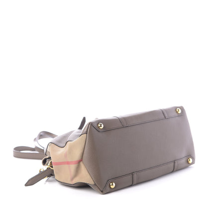 Burberry Grainy Calfskin House Check Mason Diaper Tote 4 of 31