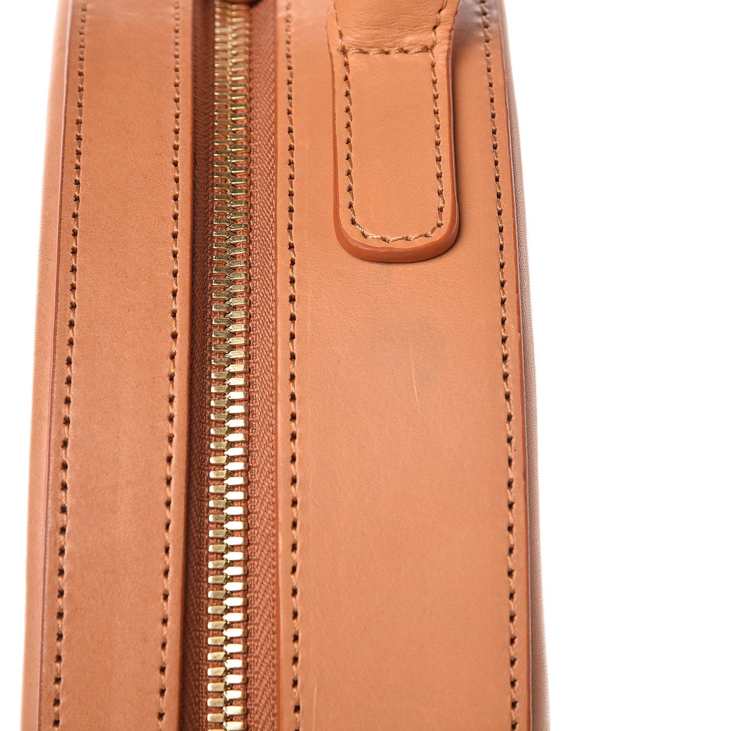 Vegetable Tanned Calfskin Circle Bag Cammello